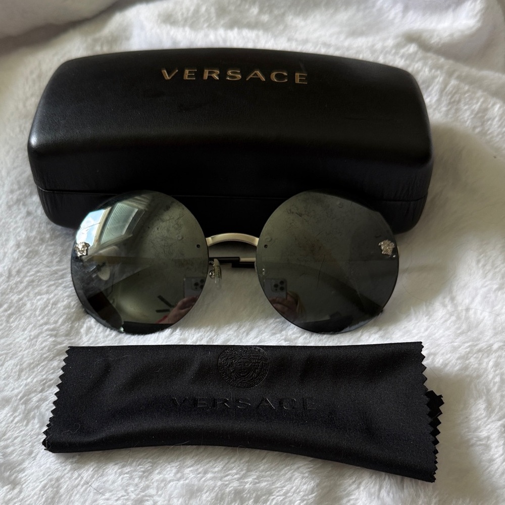 Versace Round Sunglasses with Case